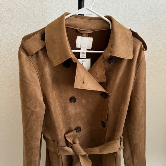 H&M Faux Suede Trench Size M - Picture 5 of 6
